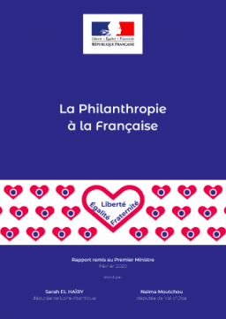 Couverture Rapport "La philanthropie à la française"